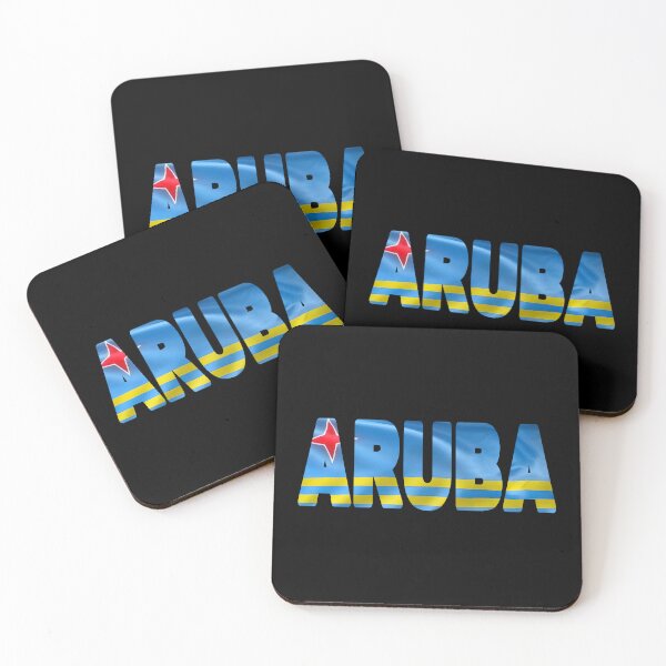Item preview, ARUBA - Flag Flying in Wind cut to Letters Souvenir Sticker Shirt designed and sold by Adam Gormley.