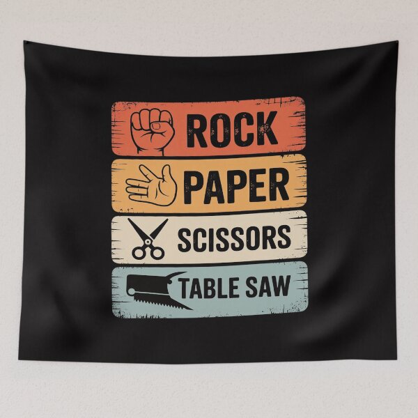 Item preview, Rock Paper Scissors Table Saw Woodworking Woodworker designed and sold by sonlylya.