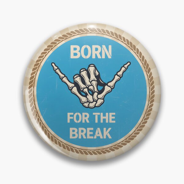 Item preview, Vintage Surfing Skeleton Shaka Badge designed and sold by homydesign.