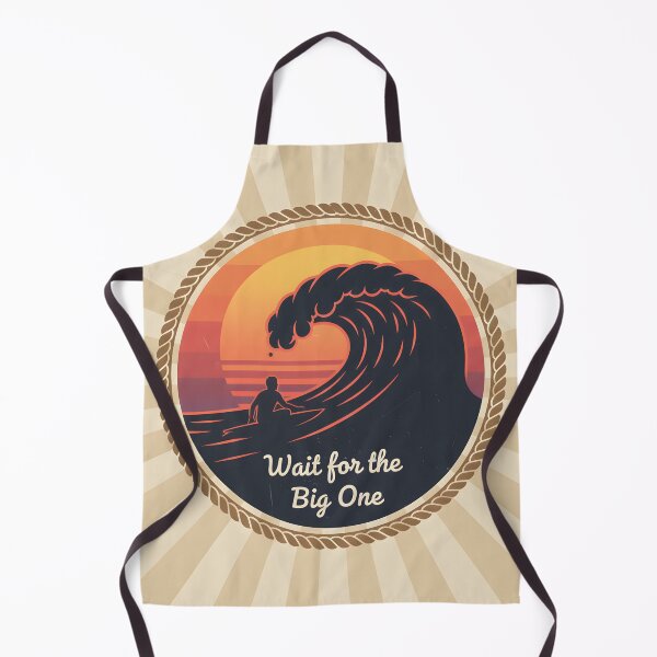 Item preview, Vintage Surfer Silhouette with Large Breaking Wave designed and sold by homydesign.