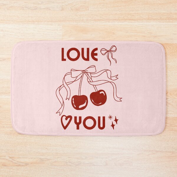 Item preview, 'Love you' Cute red cherry with bow  designed and sold by CelestialEmber.