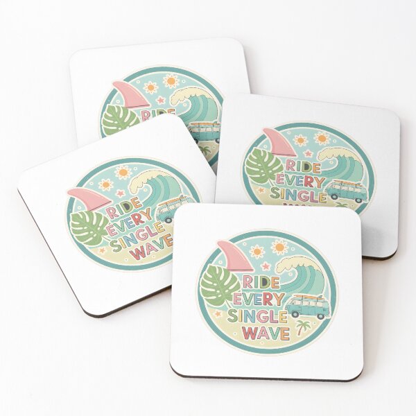 Item preview, Retro Summer Surfing Sticker with Van and Wave designed and sold by homydesign.