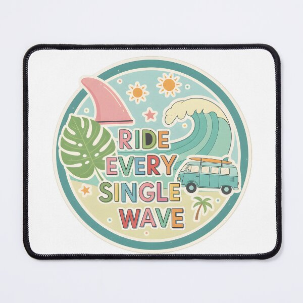Item preview, Retro Summer Surfing Sticker with Van and Wave designed and sold by homydesign.