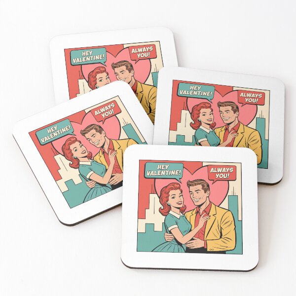 Item preview, Retro Pop Art Couple Celebrating Valentine's Day Love designed and sold by Clay Artista.