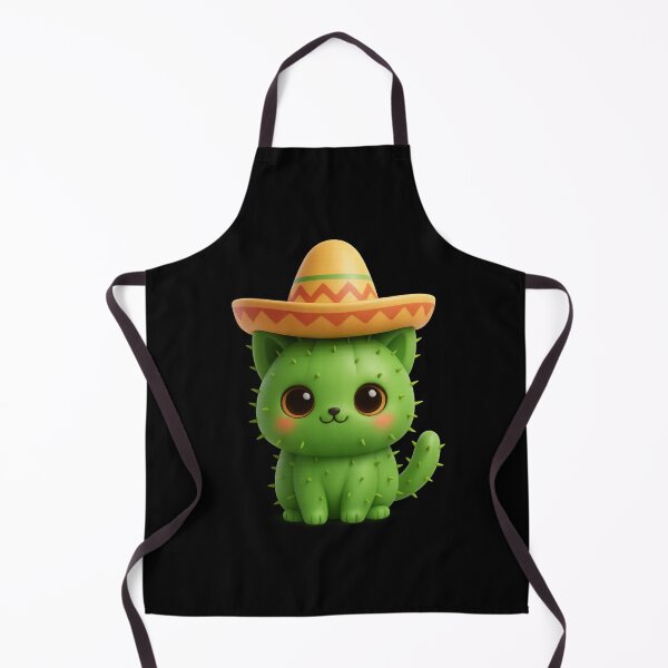 Item preview, Cute Cactus Cat with Sombrero | Kawaii Cartoon Kitty Art designed and sold by Moons Studio.