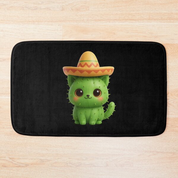 Item preview, Cute Cactus Cat with Sombrero | Kawaii Cartoon Kitty Art designed and sold by Moons Studio.