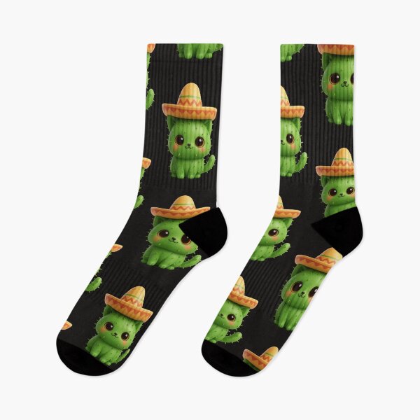 Item preview, Cute Cactus Cat with Sombrero | Kawaii Cartoon Kitty Art designed and sold by Moons Studio.