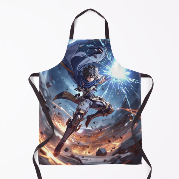 Item preview, Elemental Energy Warrior Dynamic Anime-Inspired Action Illustration designed and sold by Element Horizon Studio.