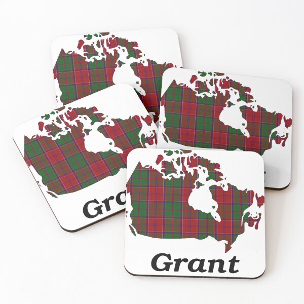 Item preview,  Grant Clan Tartan on Map of Canada (with name) designed and sold by clantartans.