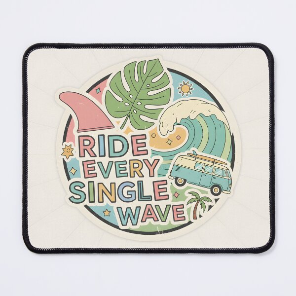 Item preview, Retro Summer Surf Badge with Van and Wave designed and sold by homydesign.