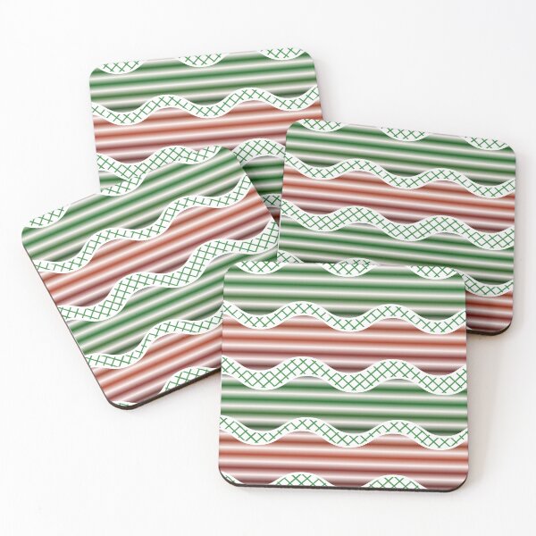 Item preview, Festive Red & Green Wavy Pattern | Christmas Aesthetic Abstract Stripes Design designed and sold by HopeAndHustle.