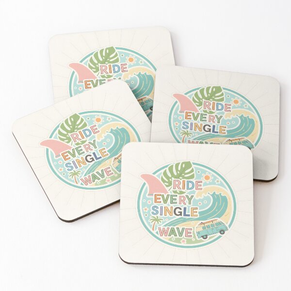 Item preview, Colorful Retro Surf Badge with Van and Wave designed and sold by homydesign.