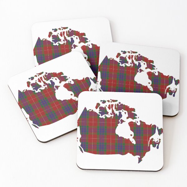 Item preview, Fraser Clan Tartan on Map of Canada designed and sold by clantartans.