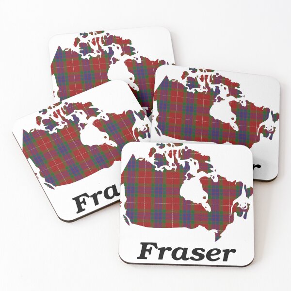 Item preview, Fraser Clan Tartan on Map of Canada (with name) designed and sold by clantartans.