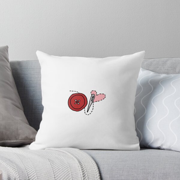 Aperçu de l'œuvre j'adore coudre - bouton rouge créée et vendue par doodlemold.