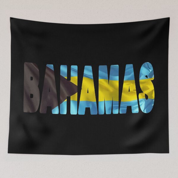 Item preview, BAHAMAS - Flag Flying in Wind cut to Letters Souvenir Sticker Shirt designed and sold by Adam Gormley.