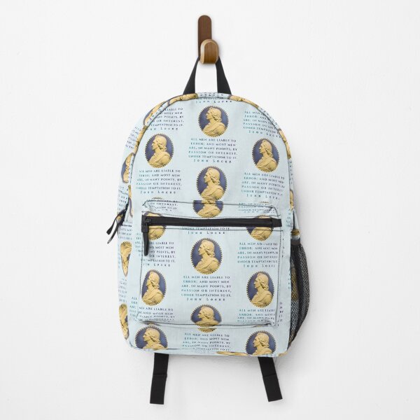 Item preview, John Locke quote: All men are liable to error; and most men are, in many points, by passion or interest, under temptation to it. designed and sold by artbleed.