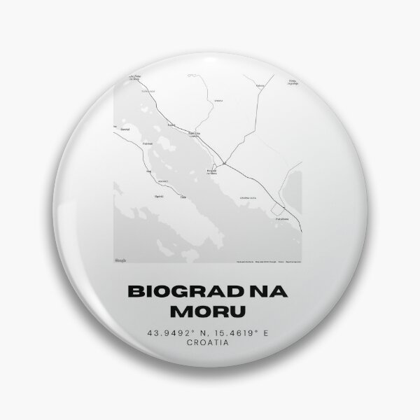 Item preview, Biograd na Moru Croatia Map | Coordinates Wall Art 43.9492° N, 15.4619° E designed and sold by RM-Journey.