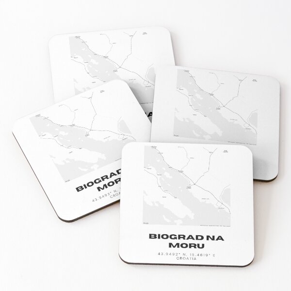 Item preview, Biograd na Moru Croatia Map | Coordinates Wall Art 43.9492° N, 15.4619° E designed and sold by RM-Journey.
