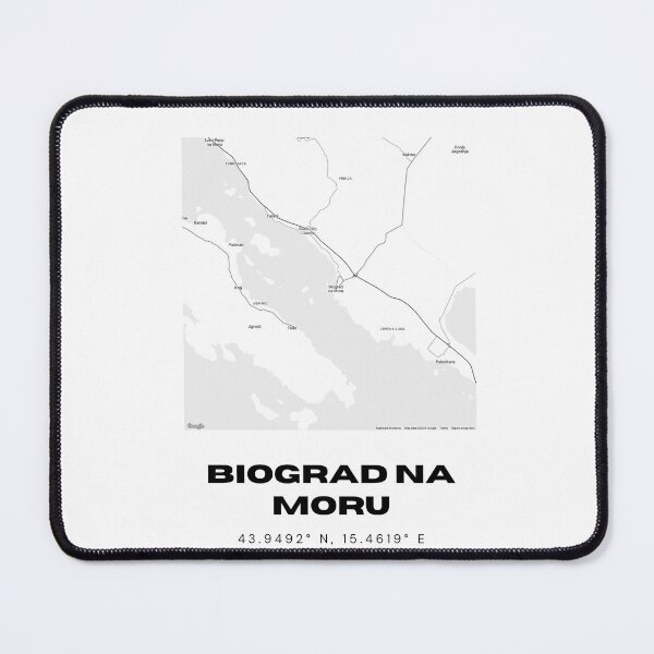 Item preview, Biograd na Moru Croatia Map | Coordinates Wall Art 43.9492° N, 15.4619° E designed and sold by RM-Journey.