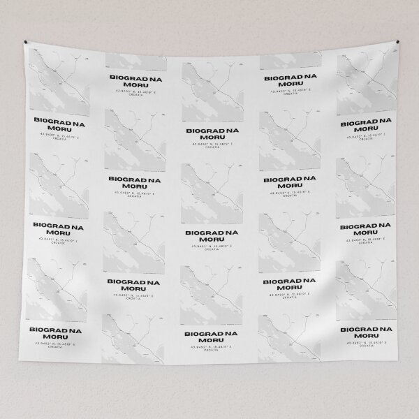 Item preview, Biograd na Moru Croatia Map | Coordinates Wall Art 43.9492° N, 15.4619° E designed and sold by RM-Journey.