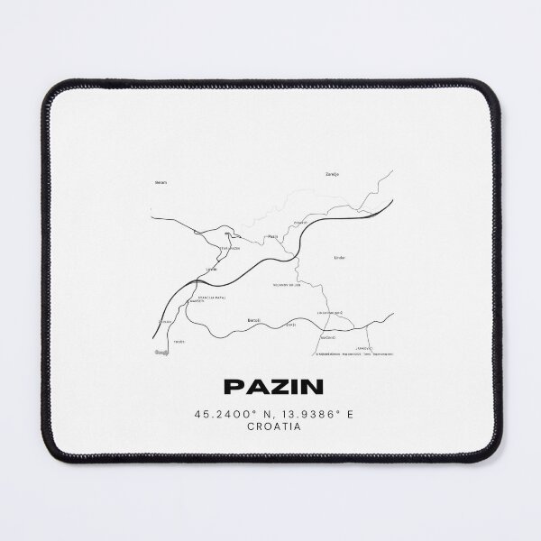 Item preview, Pazin Croatia Map Print | Istria Coordinates Minimalist Wall Art designed and sold by RM-Journey.