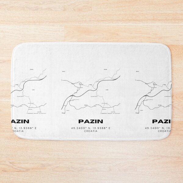Item preview, Pazin Croatia Map Print | Istria Coordinates Minimalist Wall Art designed and sold by RM-Journey.