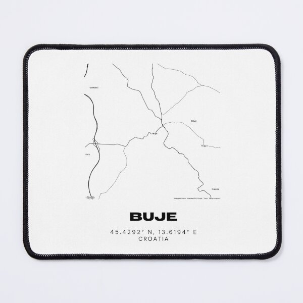 Item preview, Buje Croatia Map Poster | Istria Coordinates Minimalist Wall Art designed and sold by RM-Journey.