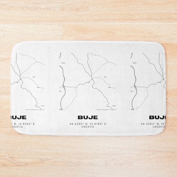 Item preview, Buje Croatia Map Poster | Istria Coordinates Minimalist Wall Art designed and sold by RM-Journey.