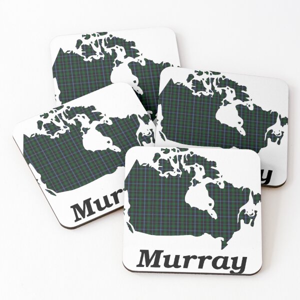Item preview, Murray Clan Tartan on Map of Canada (with name) designed and sold by clantartans.