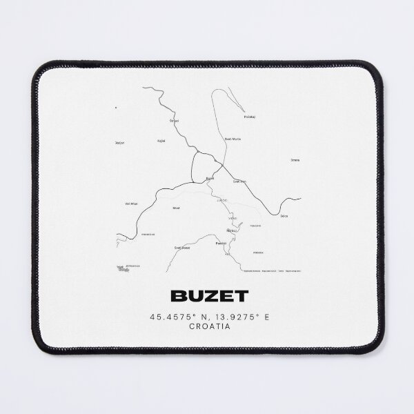 Item preview, Buzet Croatia Coordinates Map | Istria Minimalist City Print designed and sold by RM-Journey.