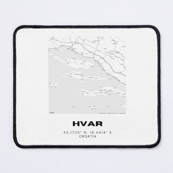 Item preview, Hvar Island Croatia Map Print | Coordinates Minimalist Wall Art designed and sold by RM-Journey.
