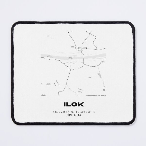 Item preview, Ilok Croatia Coordinates Map | Eastern Croatia Minimalist Wall Art designed and sold by RM-Journey.