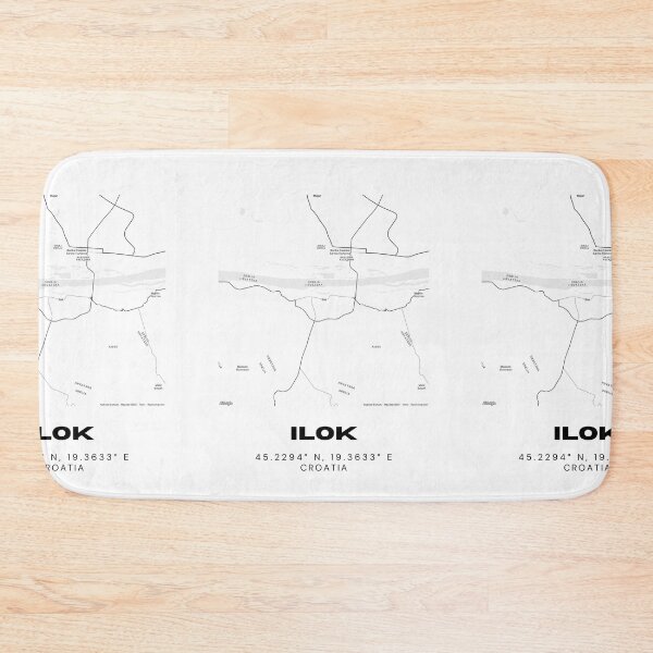 Item preview, Ilok Croatia Coordinates Map | Eastern Croatia Minimalist Wall Art designed and sold by RM-Journey.