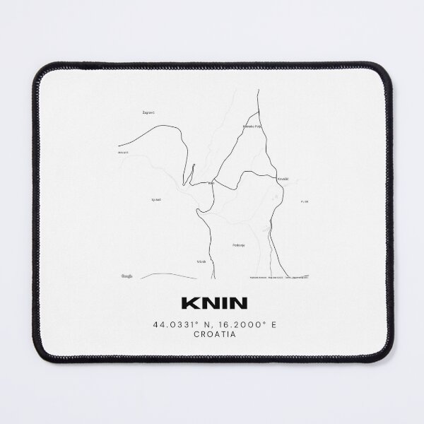 Item preview, Knin Croatia Map Print | Coordinates Minimalist City Wall Art designed and sold by RM-Journey.