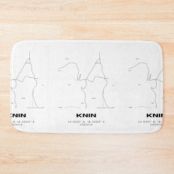Item preview, Knin Croatia Map Print | Coordinates Minimalist City Wall Art designed and sold by RM-Journey.
