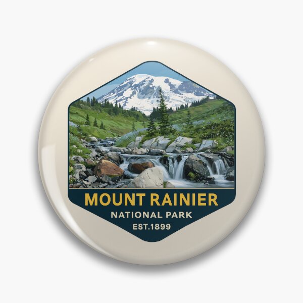 Item preview, Mount Rainier National Park Retro Sticker designed and sold by Gideon Emmerich.