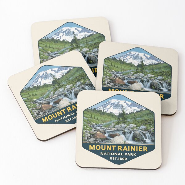 Item preview, Mount Rainier National Park Retro Sticker designed and sold by Gideon Emmerich.