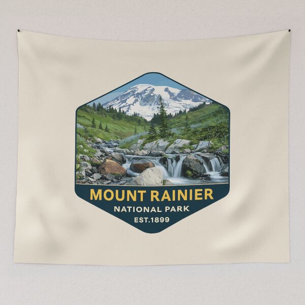 Item preview, Mount Rainier National Park Retro Sticker designed and sold by Gideon Emmerich.