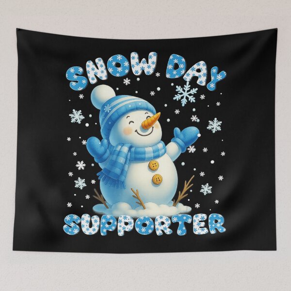 Item preview, Snow Day Supporter Cute Snowman Snowflake Christmas Xmas  designed and sold by WayTBeenkenArt.