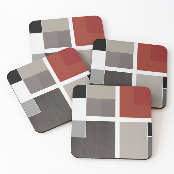 Item preview, Intersecting Blocks in Red Focus designed and sold by LumAIere.com.