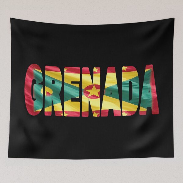 Item preview, GRENADA - Flag Flying in Wind cut to Letters Souvenir Sticker Shirt designed and sold by Adam Gormley.