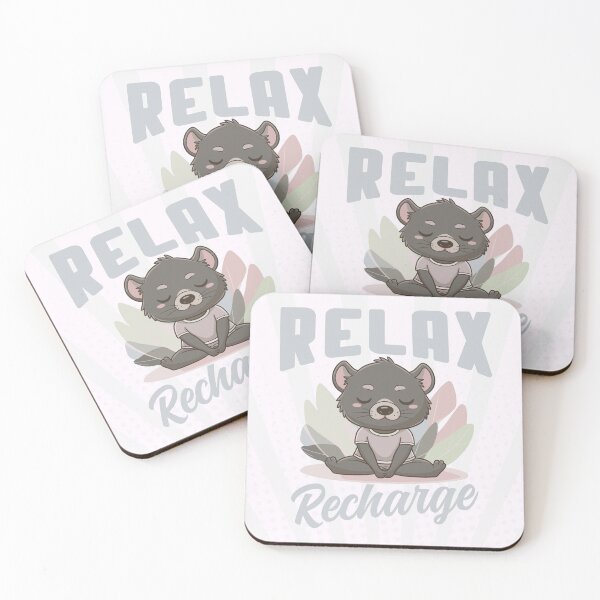 Item preview, Relax & Recharge – Cute Tasmanian Devil Yoga designed and sold by MvuuStudio.