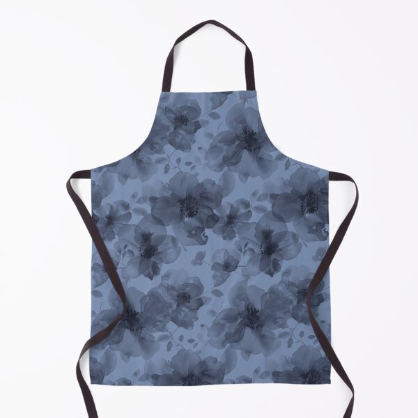 Item preview, Blue translucent watercolor flowers designed and sold by FatBirdie.