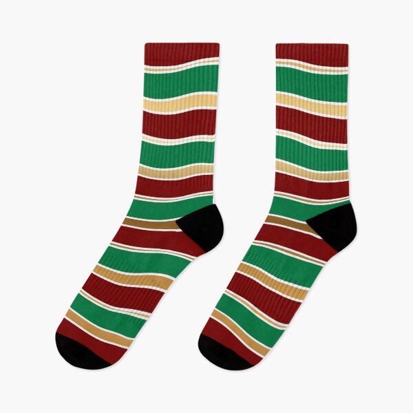 Item preview, Retro Christmas Wavy Stripes Pattern | Red Green Gold Festive Aesthetic Design designed and sold by HopeAndHustle.