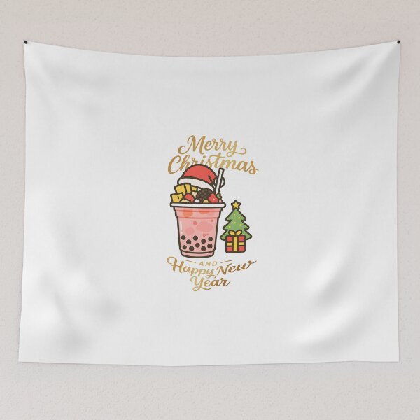 Item preview, boba juice illustration merry christmas  designed and sold by sabartgunpla.