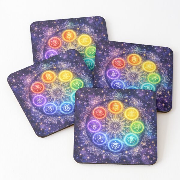 Item preview, Chakra Mandala Art - Seven Chakras Sacred Geometry Cosmic Spiritual T-Shirt designed and sold by goodcrystals.