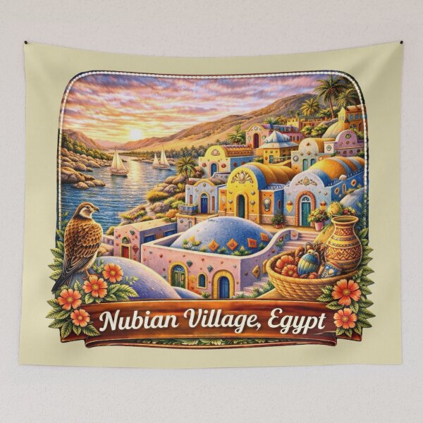 Item preview, Nubian Village, Egypt designed and sold by Myra365Art.