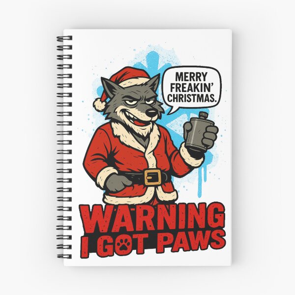 Item preview, I Got Paws – Bad Santa Wolf Christmas Series designed and sold by sketch_art_interactive.