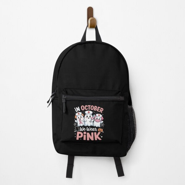 Item preview, In October We Wear Pink Nurse Ghost Halloween Breast Cancer  designed and sold by DigitaldeligArt.